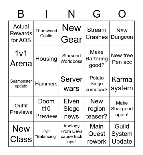 Heidel Ball Bingo Card