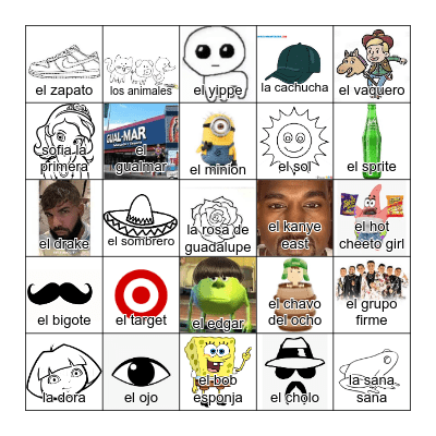 Longfellow Loteria Bingo Card