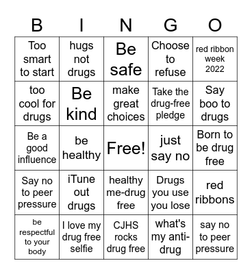 Red Ribbon Bing Bingo Card