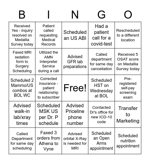 CS Bingo Card