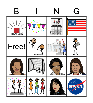 Women Hall of Fame Bingo Card