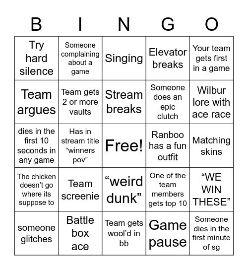 MCC Bingo Card