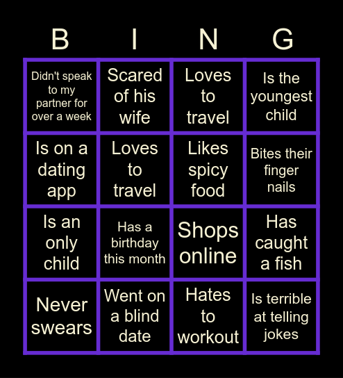 Bingoooo!!!! Bingo Card