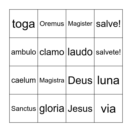 Chapter 1 and 2 Vocabulary Bingo Card