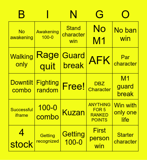 ABA Random Legendary Bingo Card