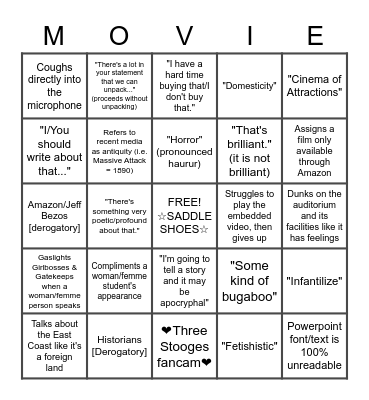 Bingo Card