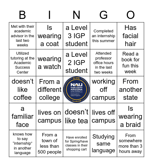 IGP Welcome Party! Find someone who (is)... Bingo Card