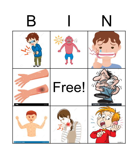 Illnesses Bingo Card