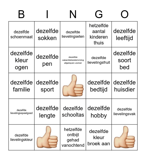 Naam:.........................             Groep:  8 Bingo Card