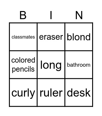 Let's go ! Bingo Card