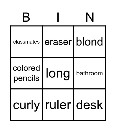 Let's go ! Bingo Card