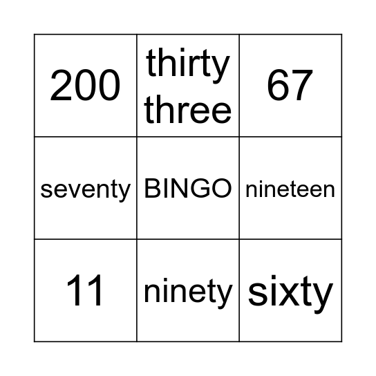 Bingo Card