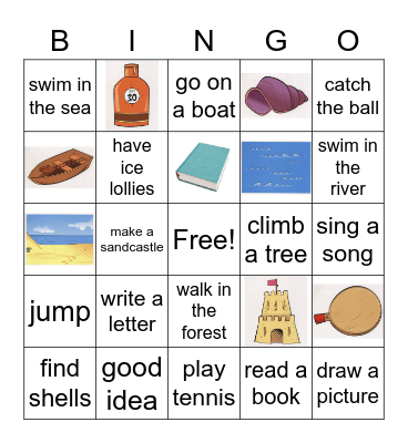 Let's do i! Bingo Card