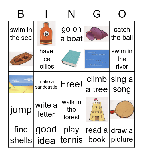 Let's do i! Bingo Card