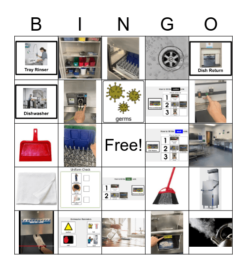 Dishroom Bingo Card