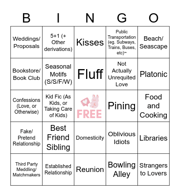 SOOBFEST Bingo Card