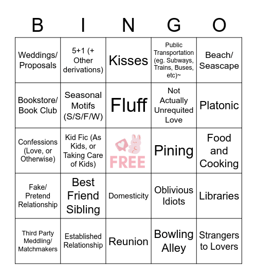 SOOBFEST Bingo Card