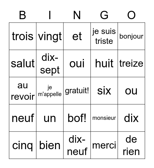 Oliver Tomaszewski Bingo Card