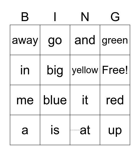 Sight Words 9/22/22 Bingo Card