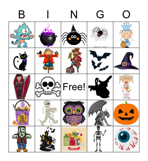 Halloween BINGO Card