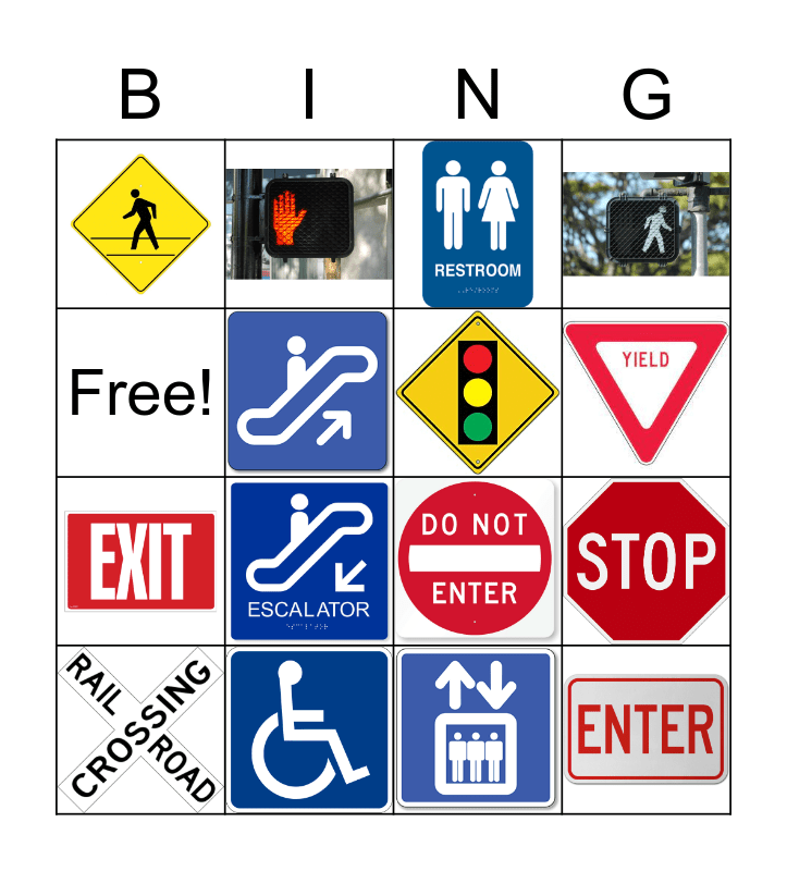 Community Sign Bingo! Bingo Card