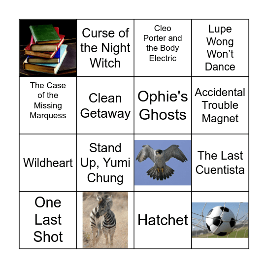 Book Bowl Bingo Card