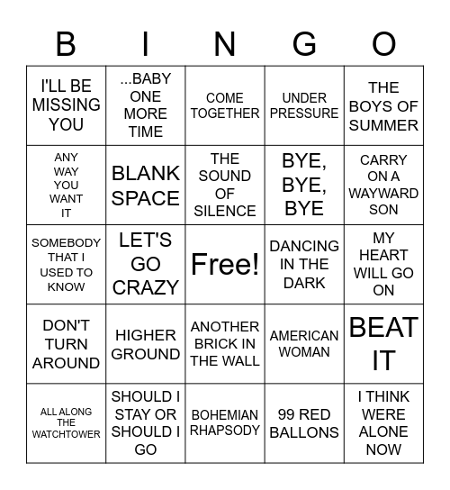 !!COVER THAT UP!! Bingo Card