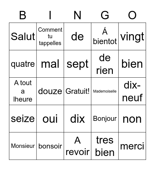 Xamir Dominguez Bingo Card