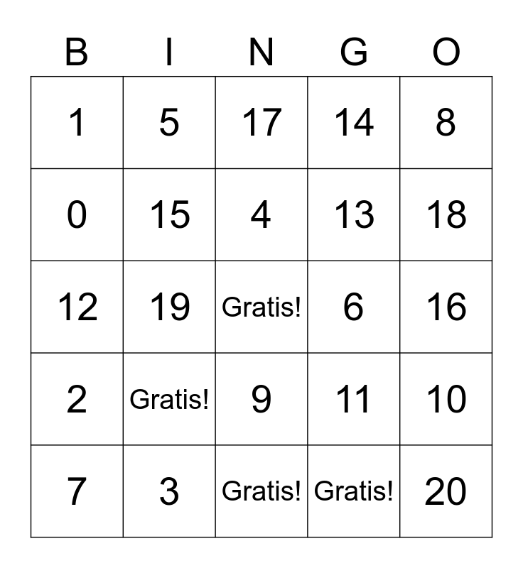 los-n-meros-0-20-bingo-card