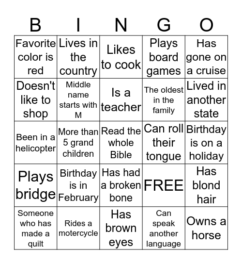 Bingo Card