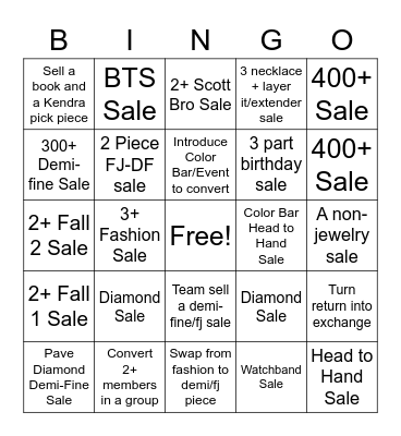 Road to One Million Bingo Card