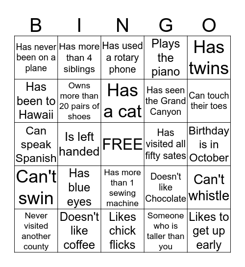Bingo Card