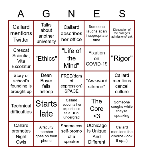 Aims of Education 2022 Bingo Card