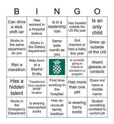 WKBH Entity Welcome Bingo Card