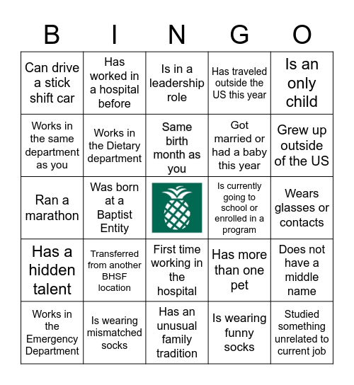 WKBH Entity Welcome Bingo Card