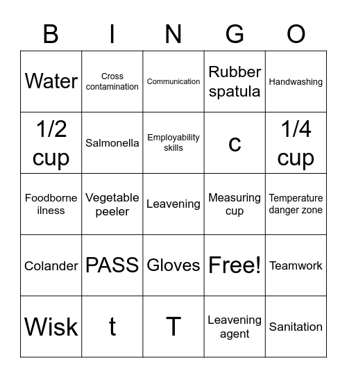 Review Bingo Card