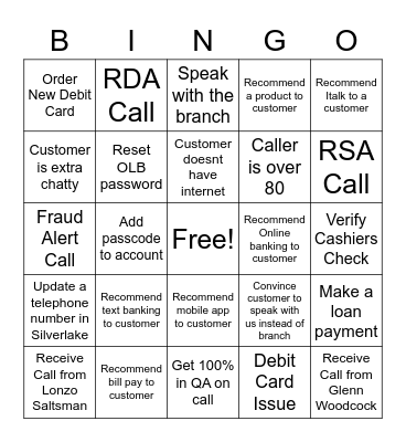 CRC Bingo Card