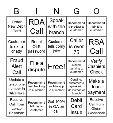 CRC Bingo Card