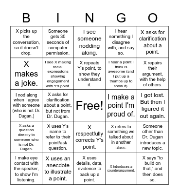 How to Talk Bingo Card