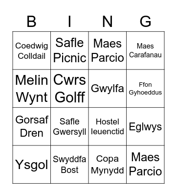 Symbolau Map OS Bl.7 Bingo Card