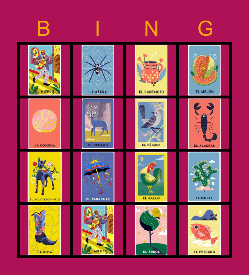 Loteria Bingo Card