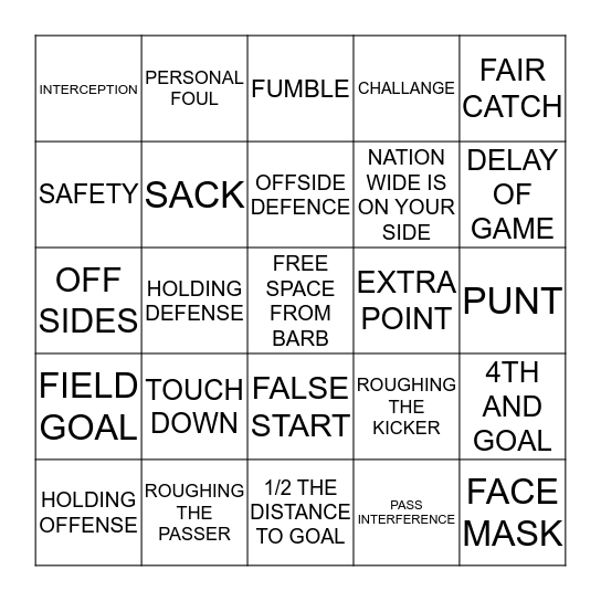 Bingo Card
