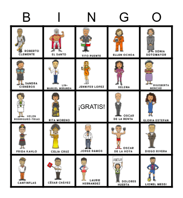 Latinx Heritage Month Loteria Bingo Card