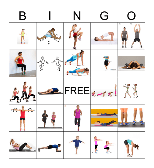 Exercise BINGO Card