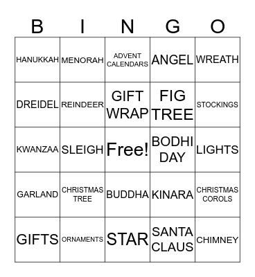 HOLIDAY FUN Bingo Card