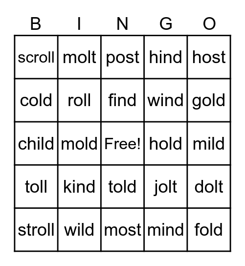 Exceptions Bingo Card