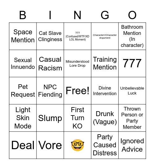 World of Wonders Bingo Card