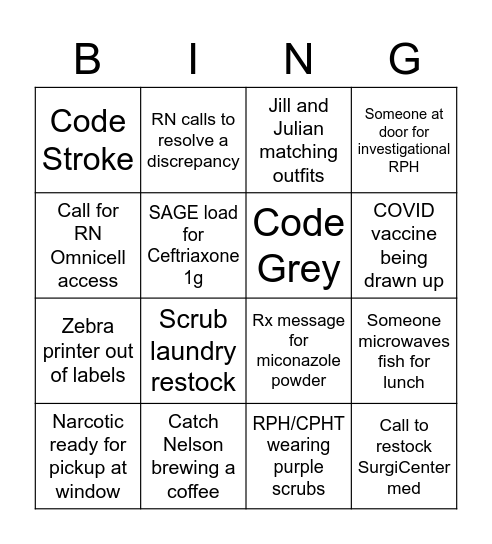 Happy Pharmacy Week! Bingo Card