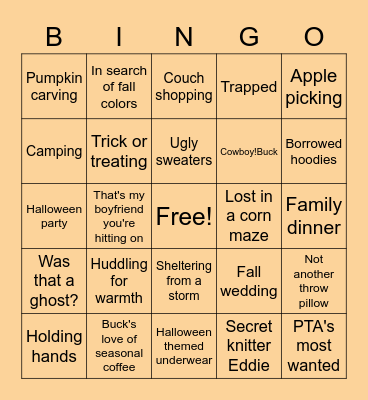 🍂🎃Buddie Fall Bingo🎃🍂 Bingo Card