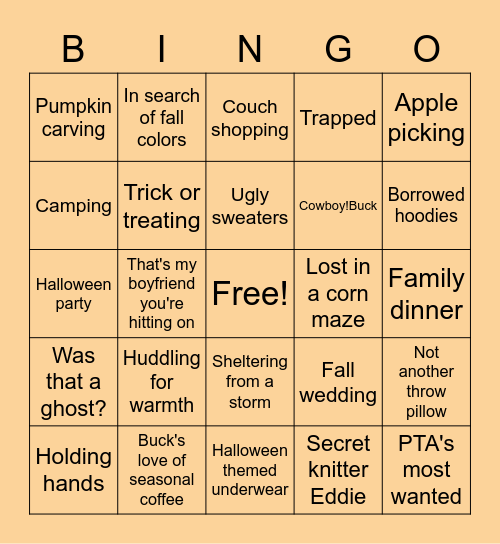 🍂🎃Buddie Fall Bingo🎃🍂 Bingo Card